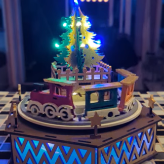 Diorama Navideña con tren y música